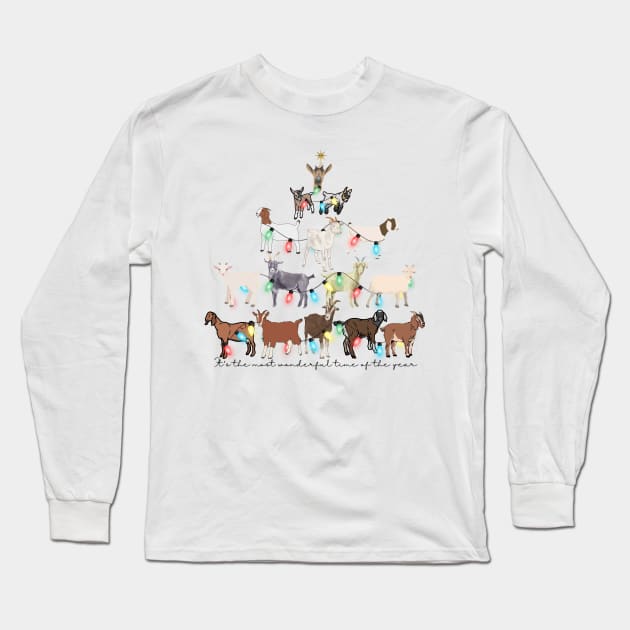 All Goats the Goats for Christmas Long Sleeve T-Shirt by The Farm.ily